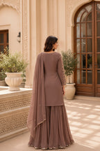 Mocha Mirror sharara set