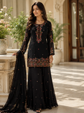 Black Sharara Set