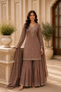 Mocha Mirror sharara set