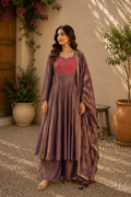Zariya Plum Anarkali