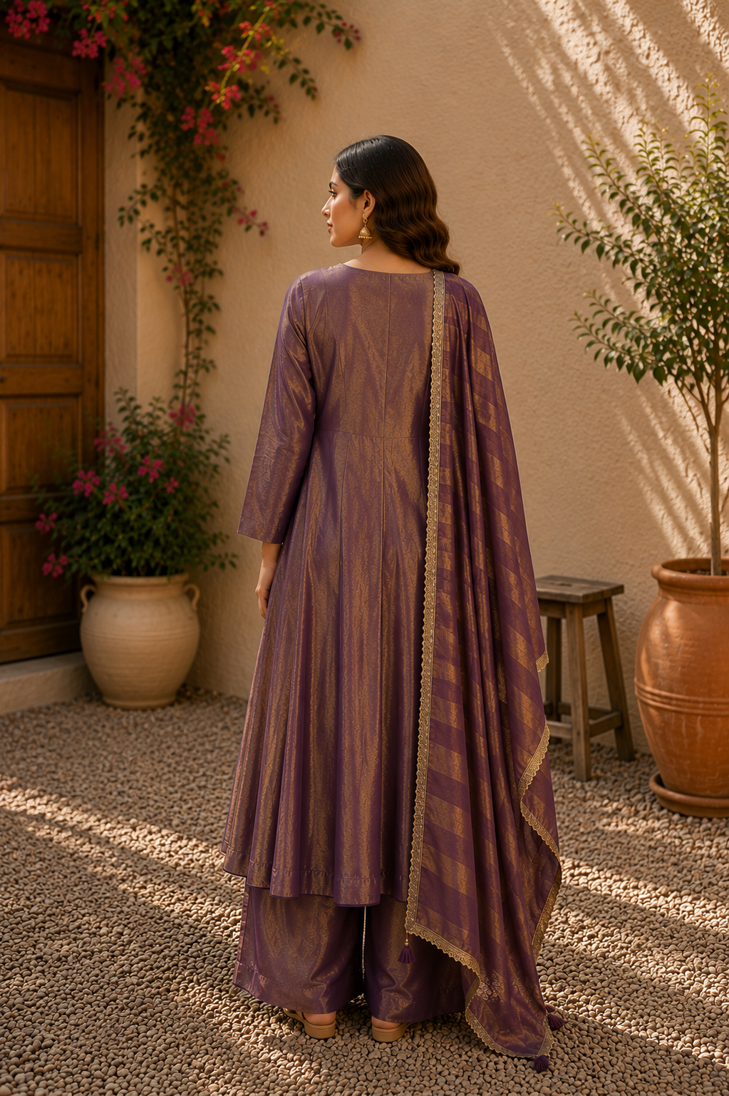 Zariya Plum Anarkali